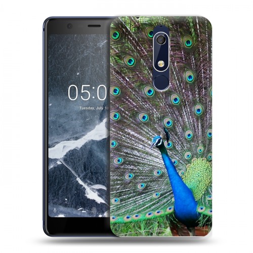 Дизайнерский пластиковый чехол для Nokia 5.1 Павлины