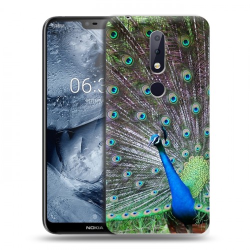 Дизайнерский пластиковый чехол для Nokia 6.1 Plus Павлины