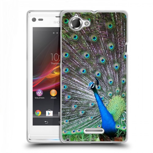 Дизайнерский пластиковый чехол для Sony Xperia L Павлины