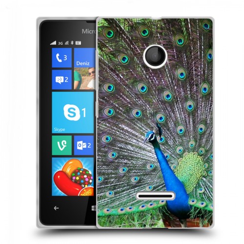 Дизайнерский пластиковый чехол для Microsoft Lumia 435 Павлины