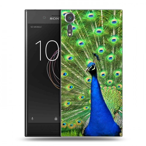 Дизайнерский пластиковый чехол для Sony Xperia XZs Павлины