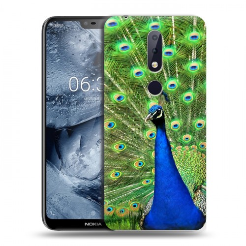 Дизайнерский пластиковый чехол для Nokia 6.1 Plus Павлины