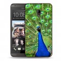 Дизайнерский пластиковый чехол для HTC Desire 700 Павлины