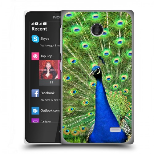 Дизайнерский пластиковый чехол для Nokia X Павлины