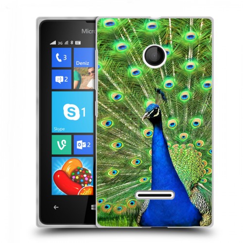 Дизайнерский пластиковый чехол для Microsoft Lumia 435 Павлины