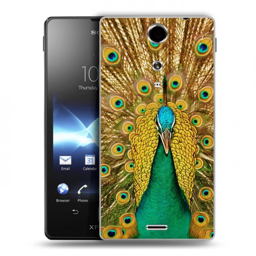 Дизайнерский пластиковый чехол для Sony Xperia TX Павлины