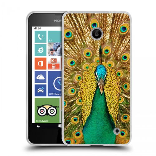 Дизайнерский пластиковый чехол для Nokia Lumia 630/635 Павлины