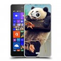 Дизайнерский пластиковый чехол для Microsoft Lumia 540 Панды