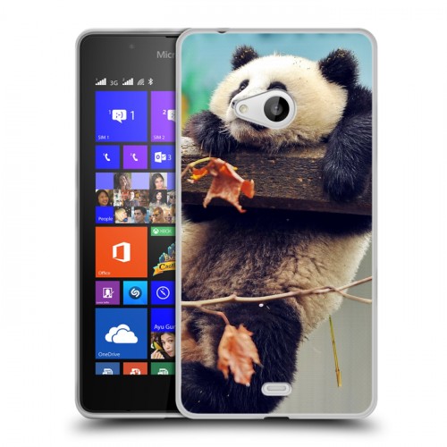Дизайнерский пластиковый чехол для Microsoft Lumia 540 Панды