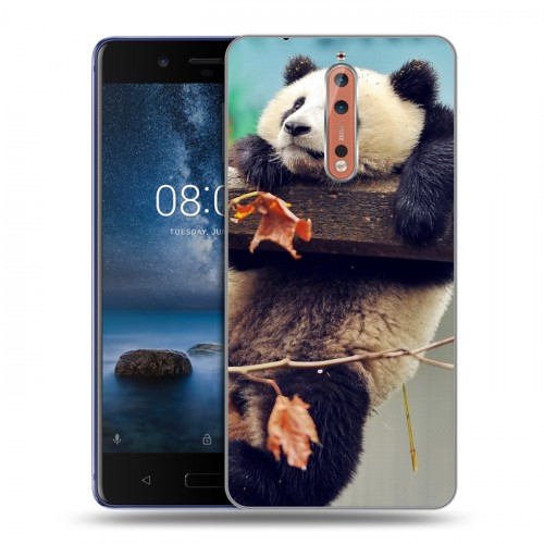 Дизайнерский пластиковый чехол для Nokia 8 Панды