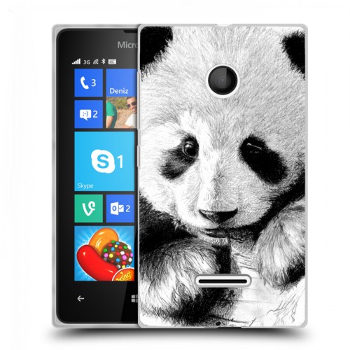 Дизайнерский пластиковый чехол для Microsoft Lumia 435 Панды