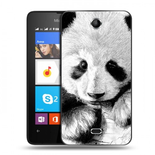 Дизайнерский силиконовый чехол для Microsoft Lumia 430 Dual SIM Панды