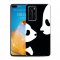 Дизайнерский пластиковый чехол для Huawei P40 Панды