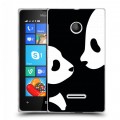 Дизайнерский пластиковый чехол для Microsoft Lumia 435 Панды