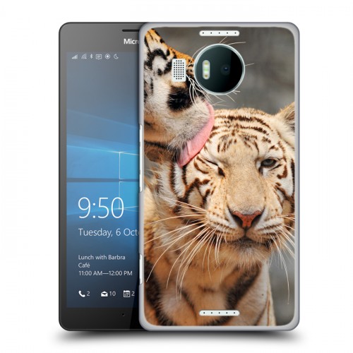 Дизайнерский пластиковый чехол для Microsoft Lumia 950 XL Тигры