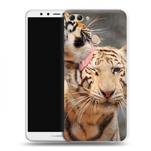 Дизайнерский пластиковый чехол для Huawei Y9 (2018) Тигры