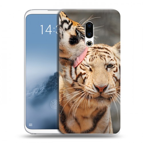 Дизайнерский силиконовый чехол для Meizu 16th Plus Тигры