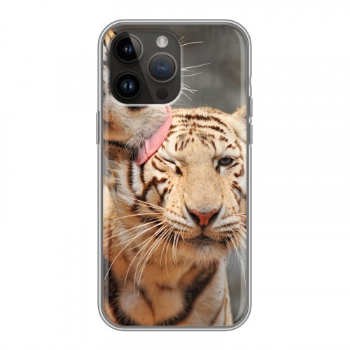 Дизайнерский силиконовый чехол для Iphone 14 Pro Max Тигры
