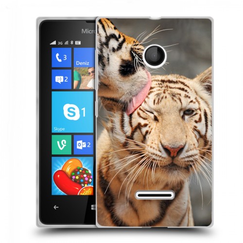 Дизайнерский пластиковый чехол для Microsoft Lumia 435 Тигры