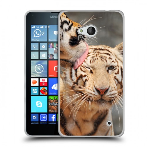 Дизайнерский пластиковый чехол для Microsoft Lumia 640 Тигры