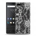 Дизайнерский пластиковый чехол для BlackBerry KEY2 Черные кружева