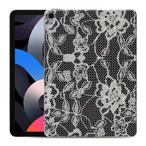 Дизайнерский силиконовый чехол для Ipad Air (2020) Черные кружева