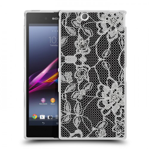 Дизайнерский пластиковый чехол для Sony Xperia Z Ultra  Черные кружева