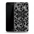 Дизайнерский пластиковый чехол для Samsung Galaxy C5 Черные кружева
