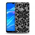 Дизайнерский пластиковый чехол для Huawei Y6 (2019) Черные кружева