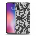 Дизайнерский силиконовый с усиленными углами чехол для Xiaomi Mi9 Черные кружева