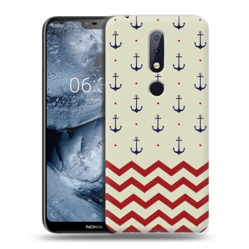 Дизайнерский пластиковый чехол для Nokia 6.1 Plus Морские шаблоны