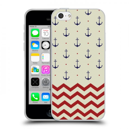 Дизайнерский пластиковый чехол для Iphone 5c Морские шаблоны