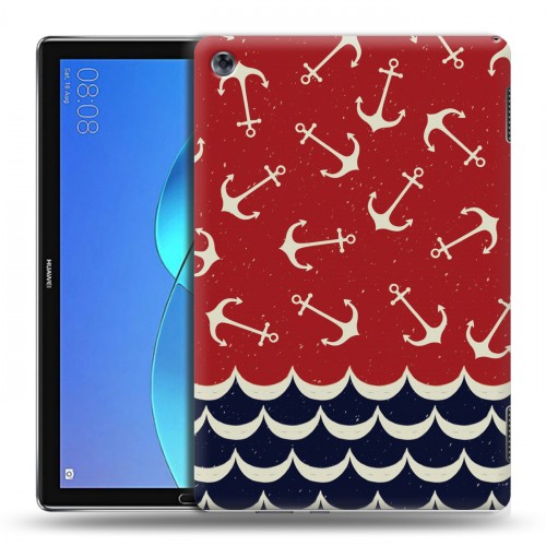 Дизайнерский силиконовый чехол для Huawei MediaPad M5 Lite Морские шаблоны