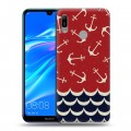 Дизайнерский пластиковый чехол для Huawei Y6 (2019) Морские шаблоны