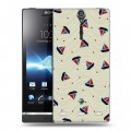 Дизайнерский пластиковый чехол для Sony Xperia S Морские шаблоны