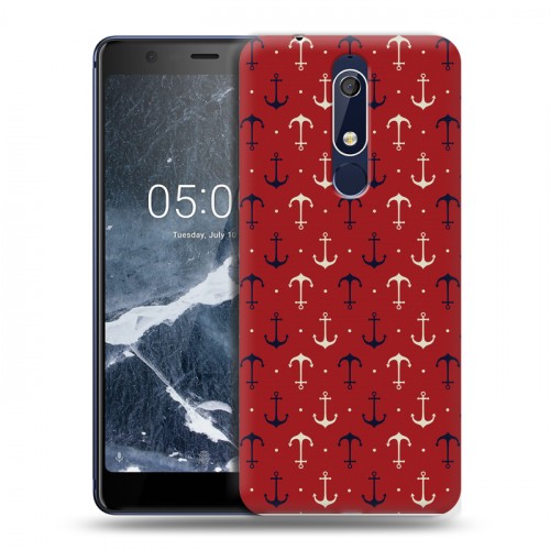 Дизайнерский пластиковый чехол для Nokia 5.1 Морские шаблоны