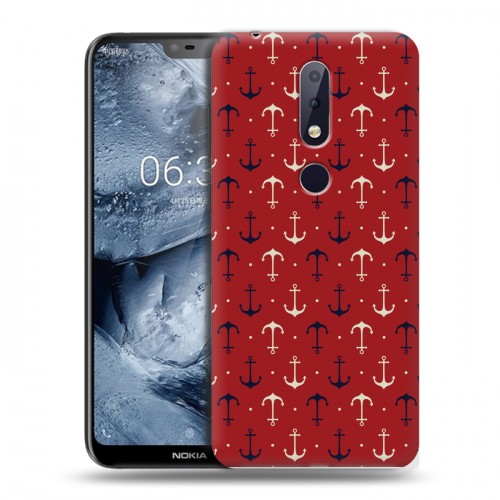 Дизайнерский пластиковый чехол для Nokia 6.1 Plus Морские шаблоны