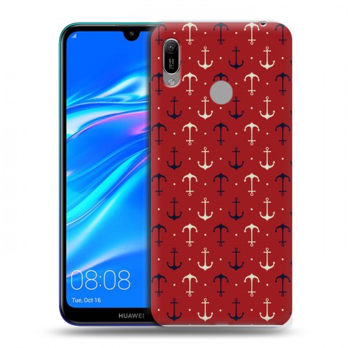 Дизайнерский пластиковый чехол для Huawei Y6 (2019) Морские шаблоны