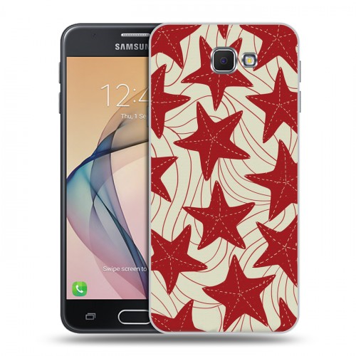 Дизайнерский пластиковый чехол для Samsung Galaxy J5 Prime Морские шаблоны