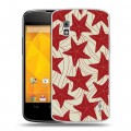 Дизайнерский пластиковый чехол для LG Google Nexus 4 Морские шаблоны