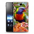 Дизайнерский пластиковый чехол для Sony Xperia TX Попугаи