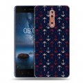 Дизайнерский пластиковый чехол для Nokia 8 Морские шаблоны