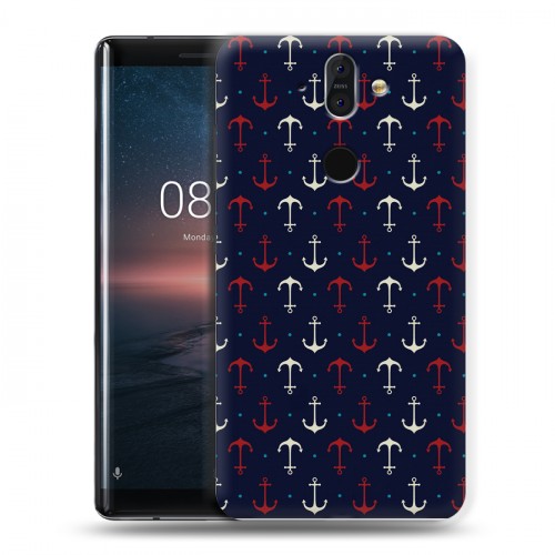 Дизайнерский силиконовый чехол для Nokia 8 Sirocco Морские шаблоны