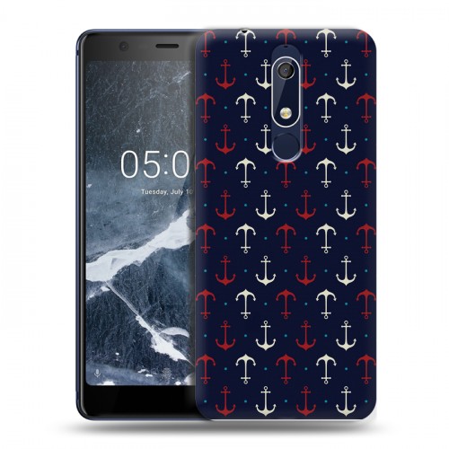 Дизайнерский пластиковый чехол для Nokia 5.1 Морские шаблоны