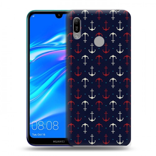 Дизайнерский пластиковый чехол для Huawei Y6 (2019) Морские шаблоны