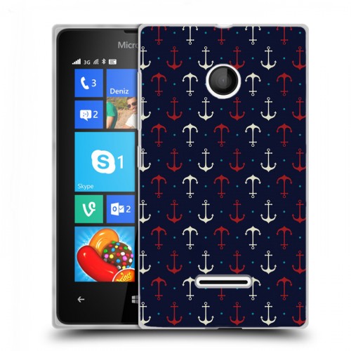 Дизайнерский пластиковый чехол для Microsoft Lumia 435 Морские шаблоны