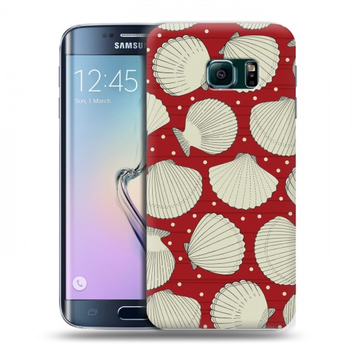 Дизайнерский пластиковый чехол для Samsung Galaxy S6 Edge Морские шаблоны