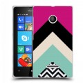 Дизайнерский пластиковый чехол для Microsoft Lumia 435 Блоки шевроны