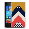 Дизайнерский пластиковый чехол для Microsoft Lumia 435 Блоки шевроны