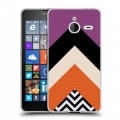 Дизайнерский пластиковый чехол для Microsoft Lumia 640 XL Блоки шевроны